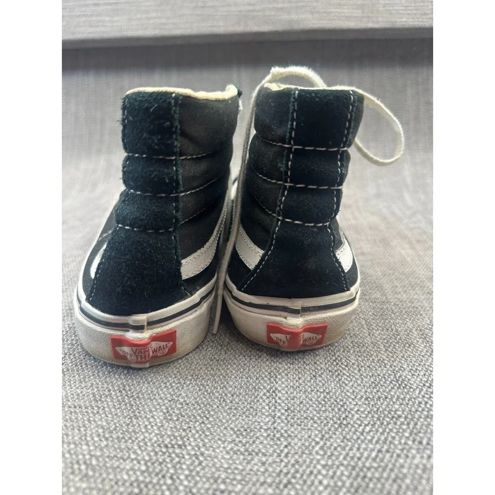 Vans Sk8-Hi Unisex M7.5/W9 Sneaker Black Suede High Top Lace Up Skateboard Shoes